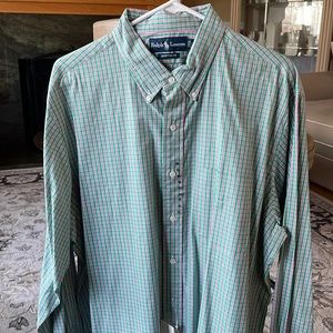 BRAND NEW WITH TAGS! Ralph Lauren Mens long sleeve button down shirt. Size XL